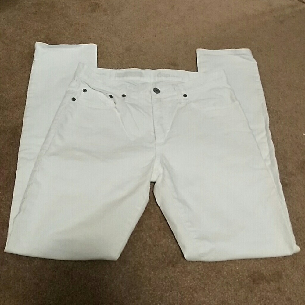 GAP White Skinny Jeans Size 30x30